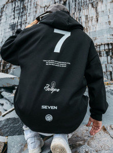 Felpa nera seven