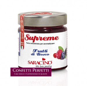 Frutti di Bosco. Pasta aromatizzante Le Supreme concentrata naturale. Saracino. 200 gr