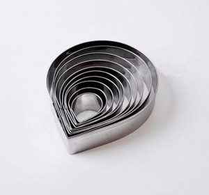 Grande Petalo Rosa 10 Cutter in Metallo 