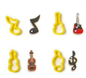 Musica. Stampo di Violino, Chiave di violino, Nota musicale e Chitarra. - Img 6