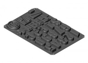 Numeri e Simboli. Stampo in silicone Professionale con Piastra 600x400. - Img 2