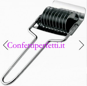Pantografo fisso Tagliapasta Multiplo con 9 rotelle lisce in acciaio Inox.