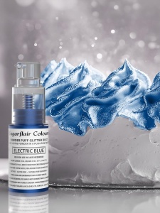 Polvere Spray Glitter Blu Elettrico perlescente. Naturale 100% ed edibile per Candele e Saponi - Img 2