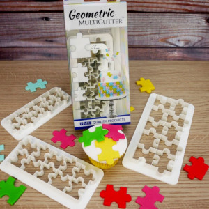 Puzzle. Set di 3 Multi Tagliapasta Geometrici. 