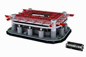 San Siro stadio Meazza.Inter e Milan. Puzzle 3D