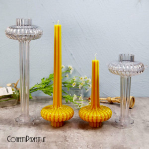 Set di 2 Vasi a Lampada lunghe 20 e 30 cm. Stampo in plastica anche per Candele
