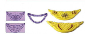 Set di 3 stampi Tagliapasta ad incisione per Bordo e Cornice - Img 1