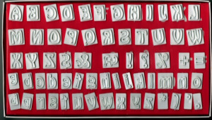 stampo numeri e lettere