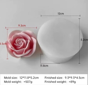 Set Da 3 Stampi In Silicone Per Candele A Sfera Rosa – Stampo 3D Per Candele, Saponi, Resina E Cioccolato Fai Da Te