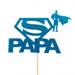 Super Papà. Sagoma Cake Topper