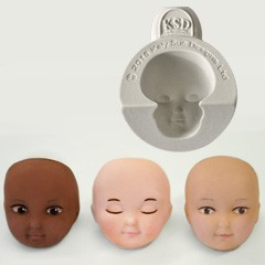 Viso Generico. Head set A. Stampo in silicone. Katy Sue.