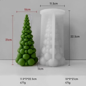 Stampo albero natale a bolle per Candele e Saponi 