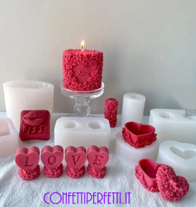 YHAILI Stampi per candele 3D a forma di bouquet di rose, stampo in silicone per aromaterapia, candele, San Valentino