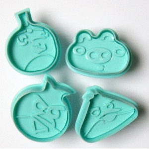 Angry Birds. Set 4 Stampi espulsione Tagliapasta di varie misure. - Img 4