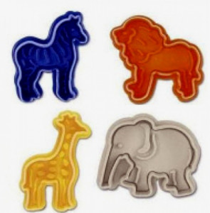 Animali Zoo. Set di 4 stampi ad espulsione Tagliapasta - Img 1