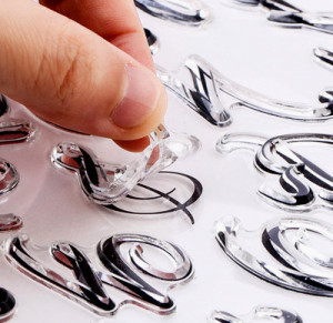 Lettere Decorate a Timbro trasferibili da dipingere per decorare