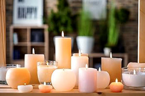 Candele con cera di paraffina