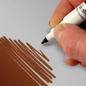 CIOCCOLATO Latte. Doppia Punta. Pennarello Alimentare con 2 punte di 0,5 mm e di 2,5 mm. Rainbow Dust Food Art Pen - Img 1