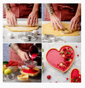 Cuore. Fascia Monoporzione Microforata in acciaio Inox per crostate