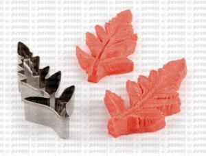 Foglia di Papavero. 2 Venatori in silicone + Cutter in metallo