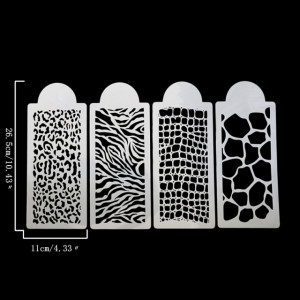 stencil Zebra Leopardo Coccodrillo e Giraffa
