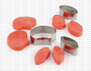Petali Orchidea. 6 Venatori in silicone + Cutter in metallo - Img 1