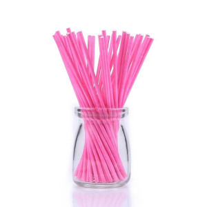 Stecche o bastoncini  rosa per cake pops