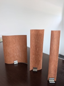 10 Stoppini Ondulati in legno per candele in contenitore. Onda in 3 dimensioni