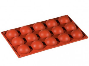 15 Semisfere di 50 x 25 mm. Stampo in silicone