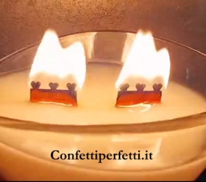 3 Cuori - 10 Stoppini in legno per candele