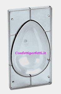 32 x 22 cm. Grande Uovo di Pasqua di Cioccolato di 1 Kg. Stampo in policarbonato rigido