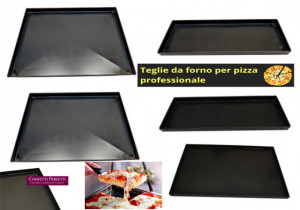 teglia ferro lamiera blu per pizza
