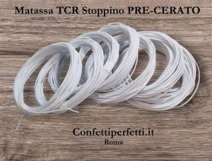 Matassa stoppino PRE-CERATO x Stampi e Contenitori 9 a 11. TCR SP80 di 10 metri per Candele