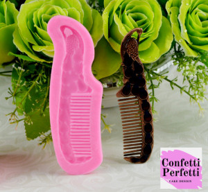 Pettine decorato. Stampo in Silicone