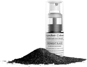Polvere Spray Glitter Nero perlescente. Naturale 100% ed edibile per Candele e Saponi