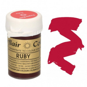 Rosso Rubino. Linea Pastello. Coloranti in Gel concentrati.Red Ruby. Sugarflair per decorare
