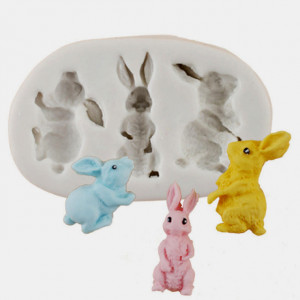 Conigli Stampo in Silicone per decorare torte