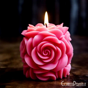 stampo silicone rosa Candele