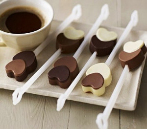 Stampo in Silicone per Cake Pops Doppio Cuore, Fiori e Stelle con 6 stecchette incluse - Img 2