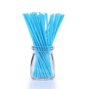 Stecche o bastoncini azzurre per cake pops