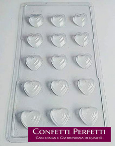 14 Cuori. Stampo per Cioccolato in policarbonato leggero
