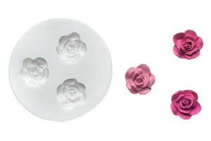 3 Rose piccole. Stampo in silicone