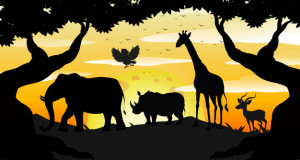 Safari. Stampo Animali della Savana