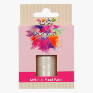 Bianco Perla Metallizzato in Gel. Grande confezione 30 ml. Funcakes