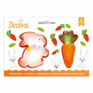 Coniglio e Carota Pasqua Due Tagliabiscotti Decora