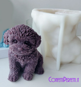 Grande Cagnolino a cuccia. Stampo Cane in silicone anche per Candele