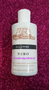 Nero 250 ml. Colorante a base acqua per Aerografo. WFD - Img 1
