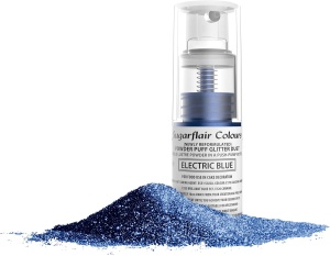 Polvere Spray Glitter Blu Elettrico perlescente. Naturale 100% ed edibile per Candele e Saponi