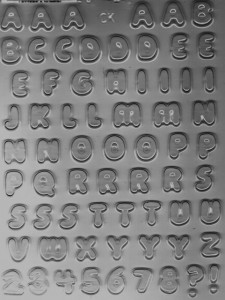 Stampo Alfabeto e Numeri in policarbonato flessibile. - Img 2