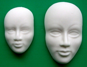Stampo con 2 Volti Uomo. Stampo in silicone - Img 1